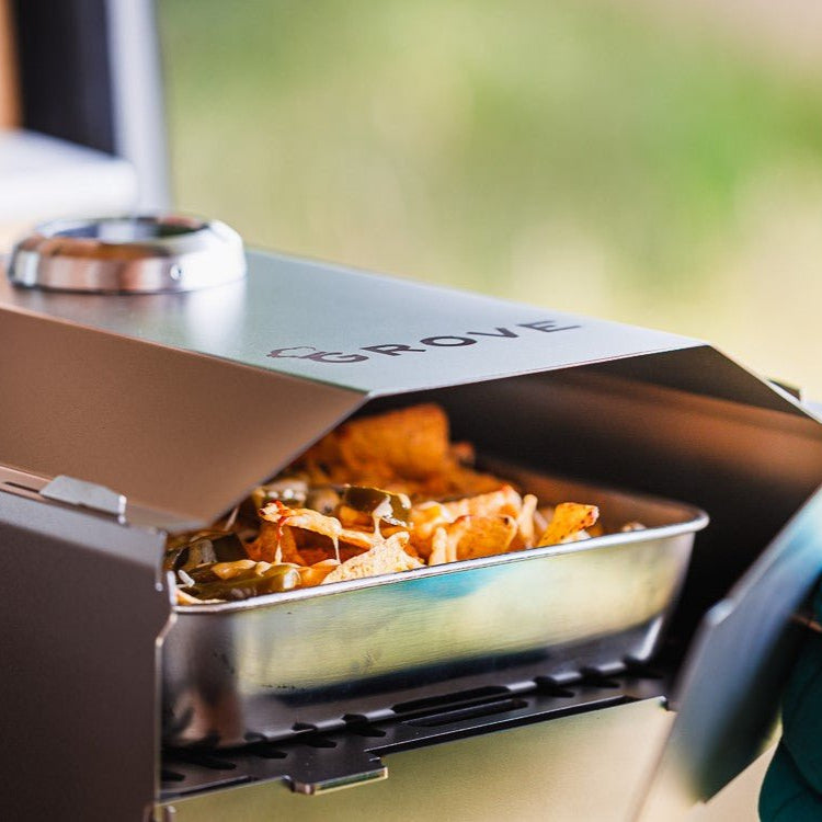Ambientefoto:
Horst der multifunktionale Campingofen als Backofen mit leckerem Auflauf